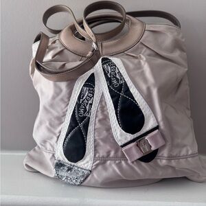 Salvatore Ferragamo Pink and Black Shoulder Bag